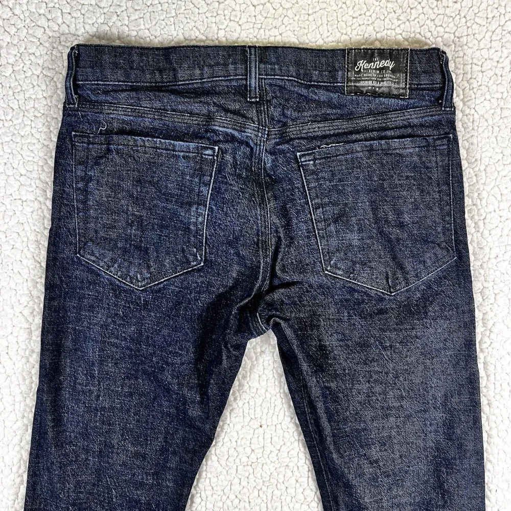 The‎ Kennedy Jeans Men's Size 32 (Actual 32x31.5) Black Blue Slim Straight Leg